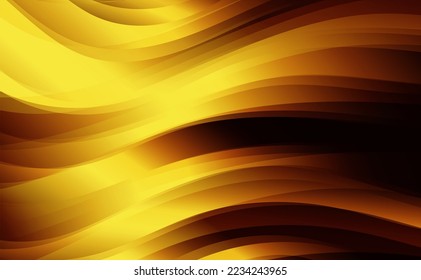 Abstract wavy gold for background