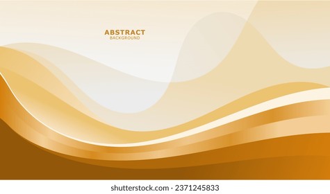 Abstract wavy golden background vector