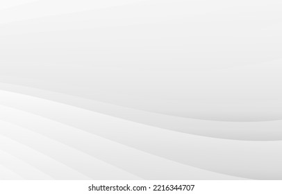 Abstract wavy gradation white and gray color background with geometric shape. Vector illustration. Design for wallpaper, backdrop, pattern, texture, background, textile, wrapping, clothing, art print.