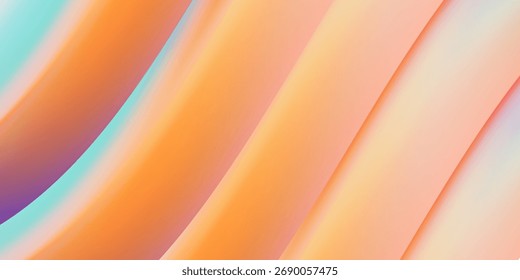 Abstract Wavy Gradient Background with Vibrant Colors. Modern creative trendy design in vector illustration