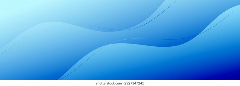 Abstract wavy gradient blue background. Dynamic shapes composition. Vector illustration