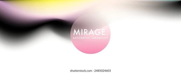 Abstract wavy gradient blurred background. Vector wide horizontal abstract minimal soft light duotone backdrop template. Modern design template for website, poster, ad, banner, flyer, cover