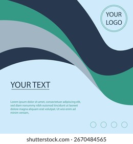 Modelo de design gráfico ondulado abstrato