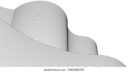 abstract wavy graphics 3d rendering