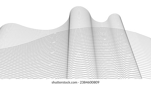 abstract wavy graphics 3d rendering