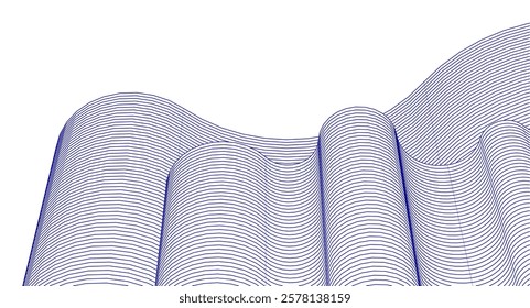 abstract wavy graphics 3d rendering