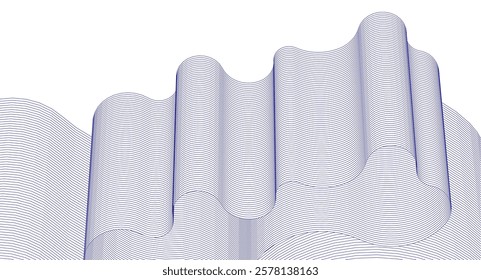 abstract wavy graphics 3d rendering