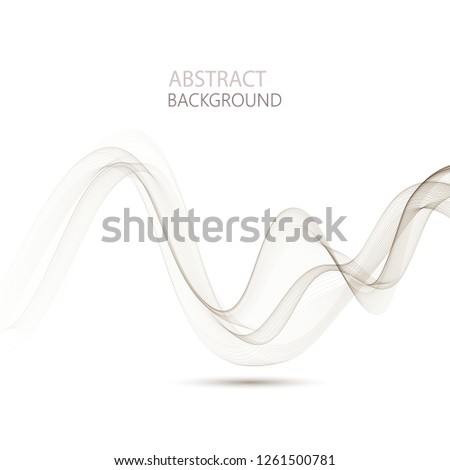 
Abstract wavy gray lines in the form of a wave. Illustration of smoke or water