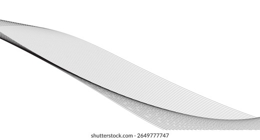 Abstract wavy gray stream element for design on a white background. You can use for Web, Texture, Wallpaper, Template, Desktop background, Business banner, poster design.	