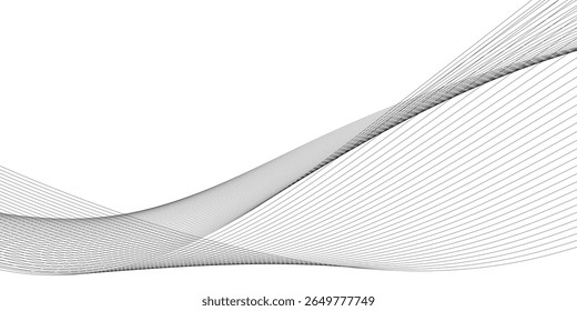 Abstract wavy gray stream element for design on a white background. You can use for Web, Texture, Wallpaper, Template, Desktop background, Business banner, poster design.	