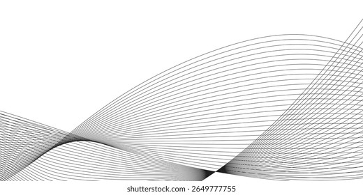 Abstract wavy gray stream element for design on a white background. You can use for Web, Texture, Wallpaper, Template, Desktop background, Business banner, poster design.	