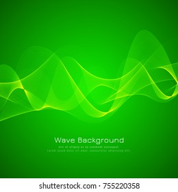 Abstract wavy green background