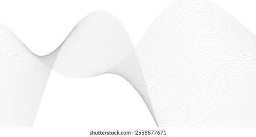 Abstract wavy grey blend technology liens background. Digital frequency track equalizer. Abstract frequency sound wave lines and twisted curve lines background. Banner design background.