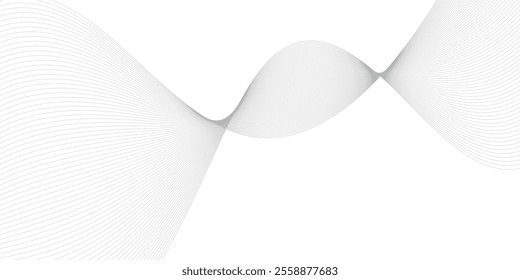 Abstract wavy grey blend technology liens background. Digital frequency track equalizer. Abstract frequency sound wave lines and twisted curve lines background. Banner design background.