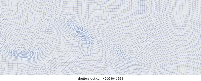 Design de vetor de padrão de grade ondulado abstrato. Geometric Cyberpunk Futuro Textura. 