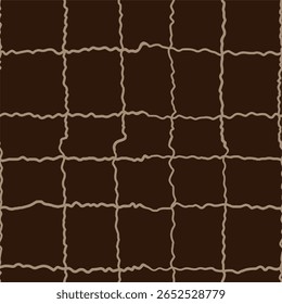 Abstract Wavy Grid Seamless Pattern ideal for background, decorative, and gift-wrapping themes.