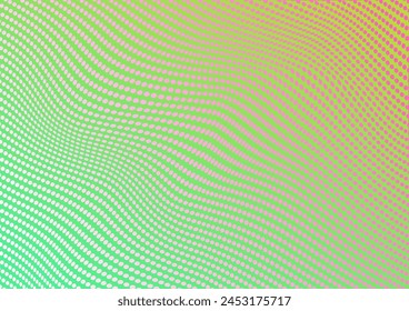 Abstract wavy half tone background in neon color. Gradient flowing wave lines. Futuristic digital future concept. Design for background, presentation, banner, backdrop, web, card and etc 