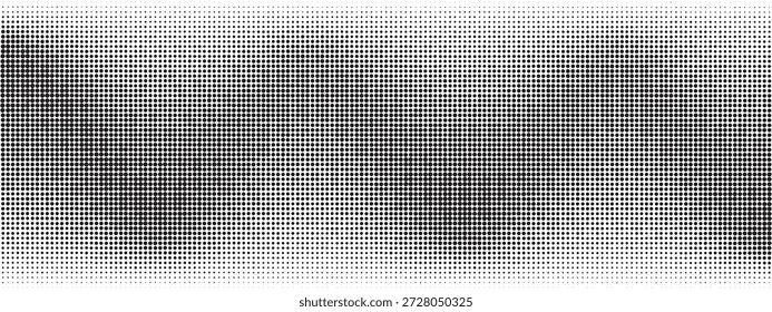 Fondo de semitono Abstractas y ondulado. Textura de gradiente punteado fluida con ritmo dinámico sobre fondo blanco