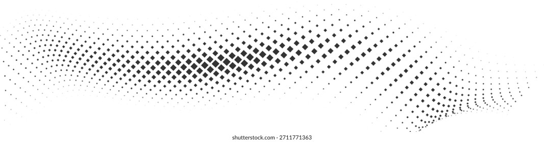 Gradiente de punto de semitono ondulado Abstractas para pósters modernos, fondos tecnológicos, Gráficos para video, diseños mínimos, Ilustración vectorial de efectos de diseño digital