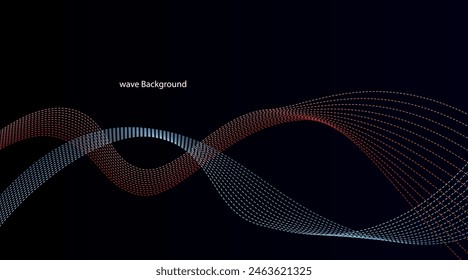 Abstract wavy halftone dots background