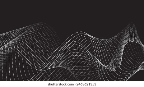 Abstract wavy halftone dots background