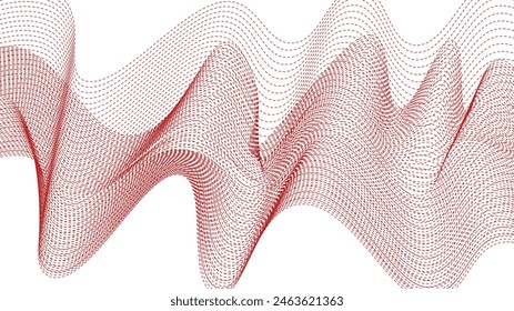 Abstract wavy halftone dots background