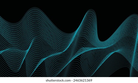 Abstract wavy halftone dots background