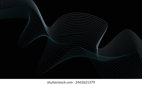 Abstract wavy halftone dots background