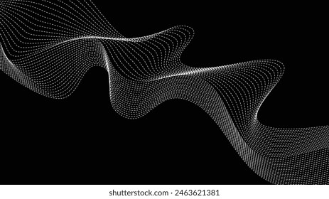 Fondo de puntos de semitonos ondulados Abstractas