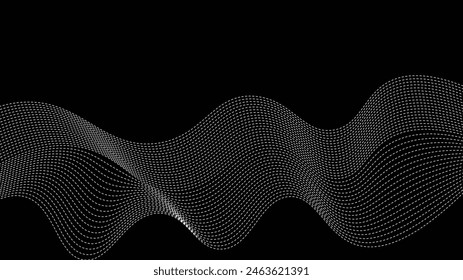 Abstract wavy halftone dots background