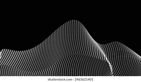 Abstract wavy halftone dots background