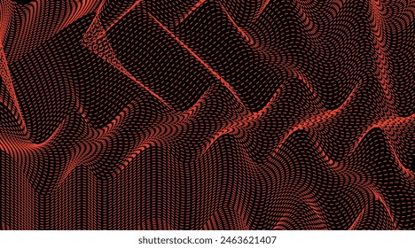 Abstract wavy halftone dots background