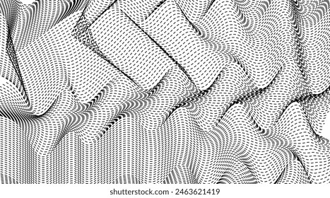Fondo de puntos de semitonos ondulados Abstractas
