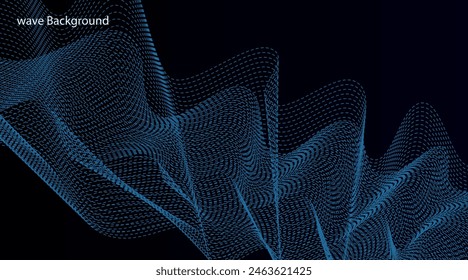 Abstract wavy halftone dots background