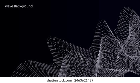 Abstract wavy halftone dots background