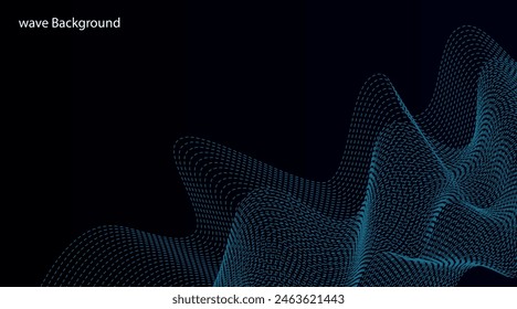 Abstract wavy halftone dots background