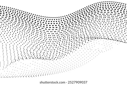 Abstract Wavy halftone flowing dots pattern for gradient background.
Technology abstract lines . Twisted curve wave line