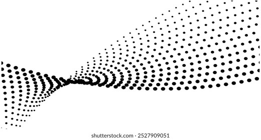 Abstract Wavy halftone flowing dots pattern for gradient background.
Technology abstract lines . Twisted curve wave line