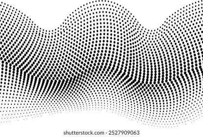 Abstract Wavy halftone flowing dots pattern for gradient background.
Technology abstract lines . Twisted curve wave line