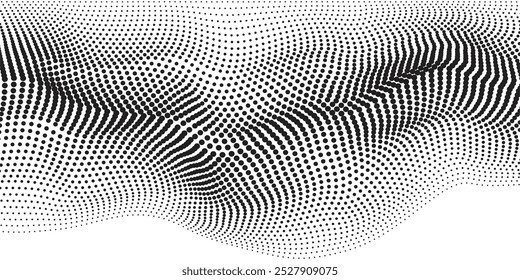 Abstract Wavy halftone flowing dots pattern for gradient background.
Technology abstract lines . Twisted curve wave line