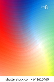 Abstract Wavy Herringbone Textured Background. Vibrant Vector Illustration without Transparency.