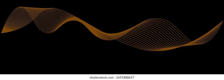 Abstract wavy information technology smooth wave lines background.