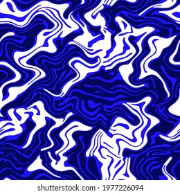 Abstract Wavy Labyrinth Stripes Marble Repeating Vector Pattern Geometric Background