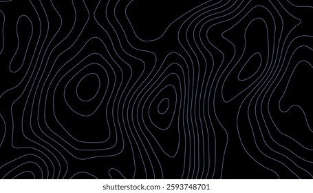 Abstract wavy line 3d paper cut blue topography background. Topography map concept or smooth origami paper cut