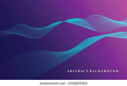 Abstract wavy line art background for modern day technology wallpaper designs, vector art illustration