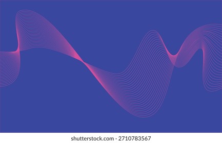 Conjunto de fondo de arte de línea ondulada Abstractas. Ilustración vectorial dinámica del patrón de onda sinusoidal.