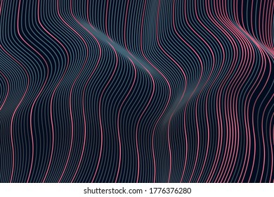 Resumen de la ilustración vectorial del patrón de arte de línea ondulada