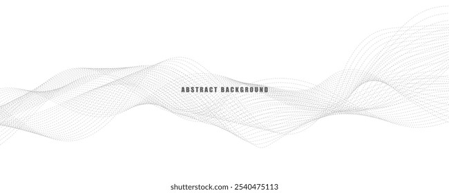 Abstract wavy line art vector background.