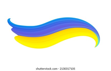 Abstract wavy line background. Blue and yellow dynamic wave 