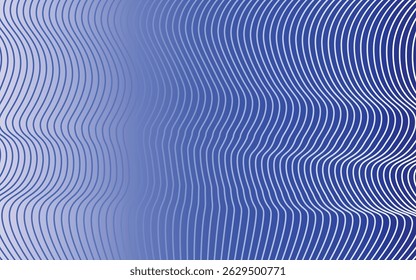 Plano de fundo abstrato de linha ondulada criado com o uso de mistura de gradiente de cor e distorção dinâmica de linha.